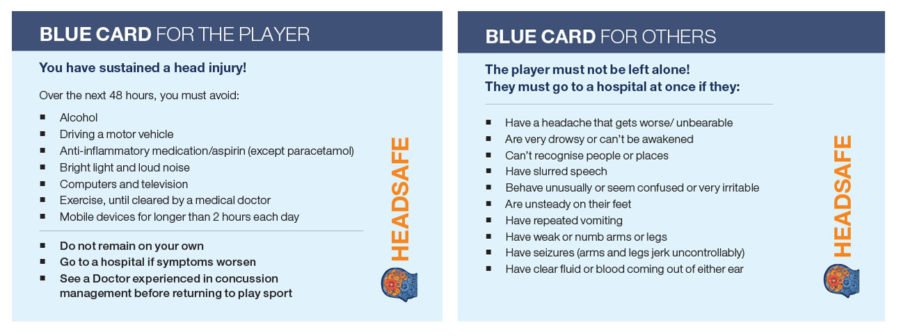 Headsafe Blue card