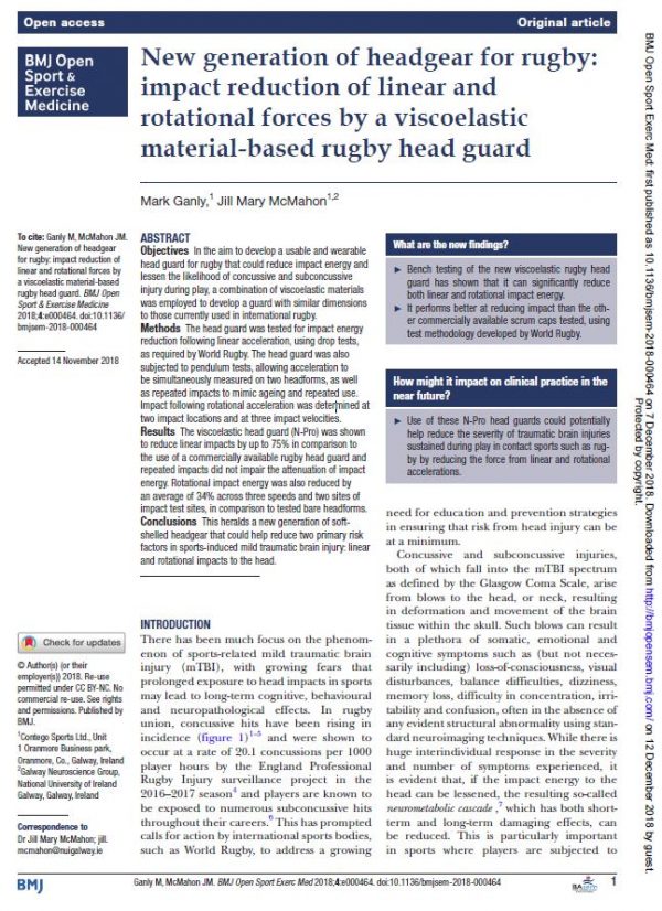 1812 BMJ Open Sport Exercise Medicine New generation of headgear for